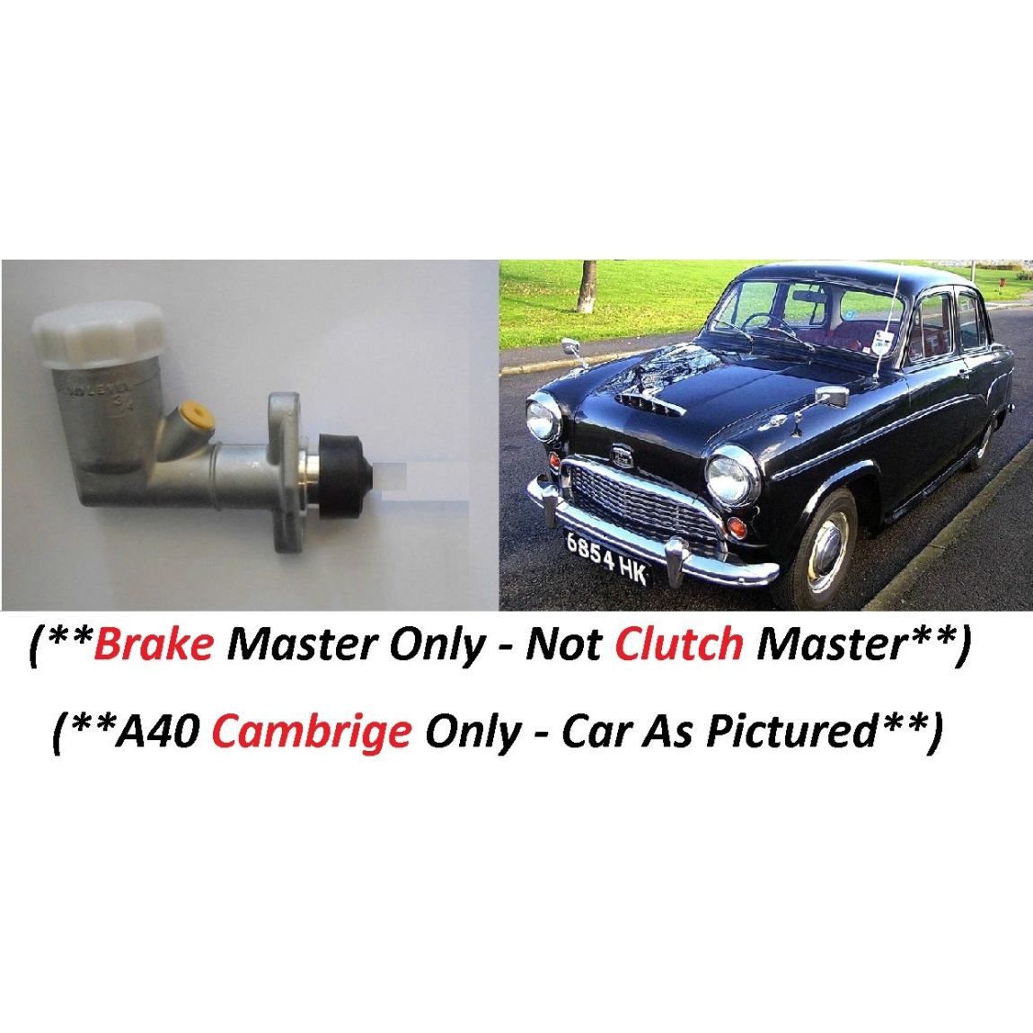 BRAKE MASTER CYLINDER x1 (Austin A40 Cambridge) (1954- 56 Only)