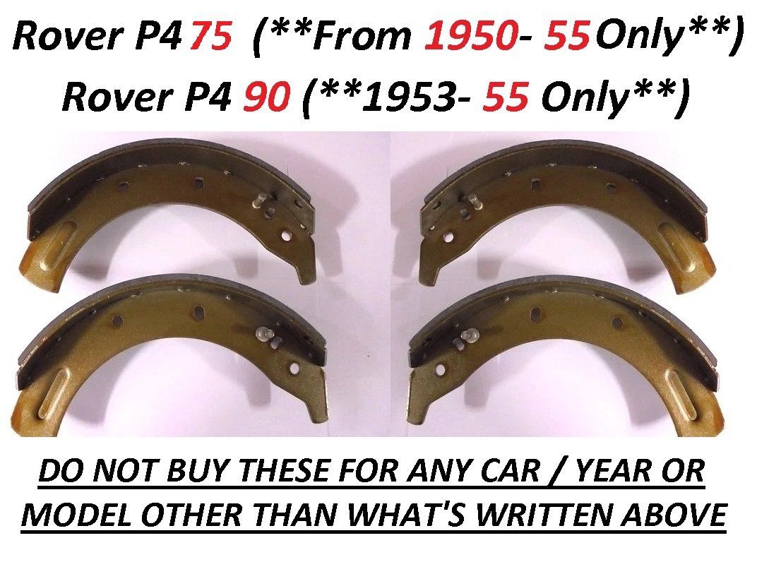 FRONT BRAKE SHOES SET (Rover P4) (75 & 90) (** From 1950- 55 Only **)