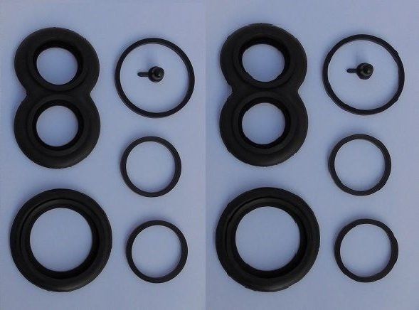 REAR BRAKE CALIPER REPAIR SEALS KITS x2 (Monteverdi 375 Hi Speed) (1968- 71)