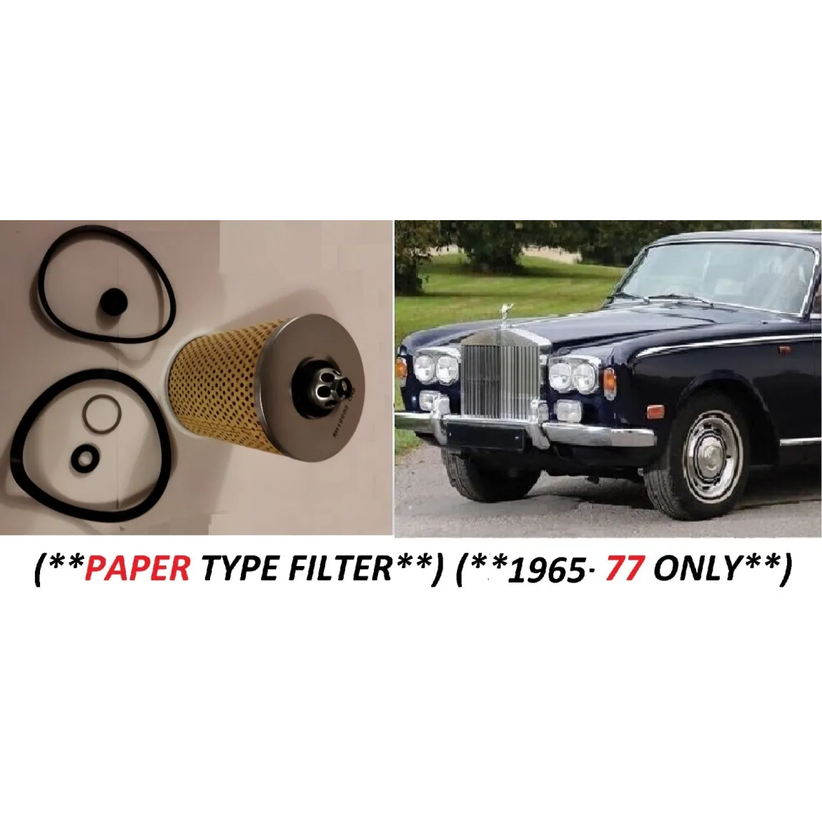 OIL FILTER (Rolls Royce Silver Shadow) (**Paper Type**) (**1965- 77 Only**)