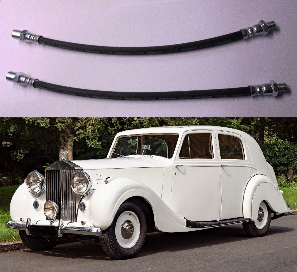 FRONT BRAKE HOSES x2 (Rolls Royce Silver Dawn & Wraith) (1946- 58)