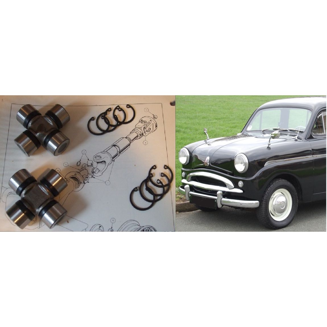 UNIVERSAL JOINTS x2 (Standard 8hp, 8, 10 & Pennant) (1945- 60)