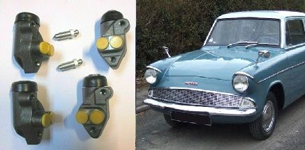 FRONT BRAKE WHEEL CYLINDERS  x4 (Ford Anglia 105e) (1959- 68) 