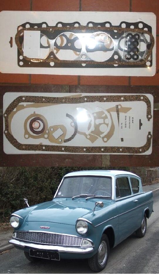 HEAD & SUMP (COMPLETE ENGINE GASKET SET) (Ford Anglia 105e) (1959- 68) 