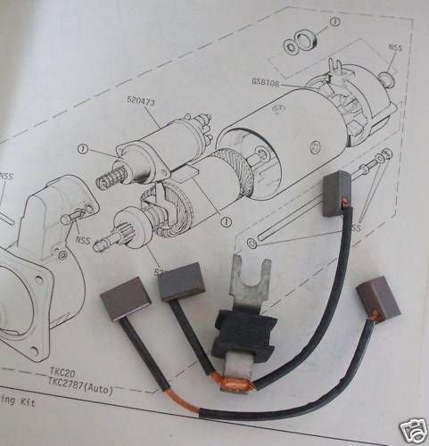 STARTER MOTOR BRUSHES (Ford Capri 2000GT ohc) (1974- )