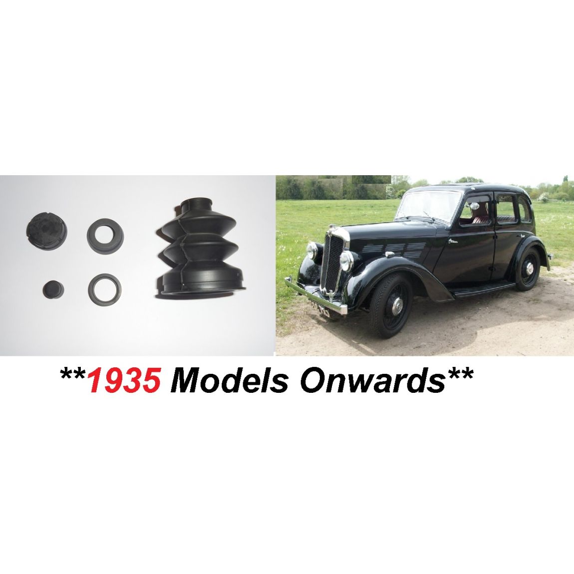 BRAKE MASTER CYLINDER REPAIR SEALS KIT (Morris Ten 10 & 10M) (Morris Twelve 12 & Y Van) (**From 1935- 52**) 