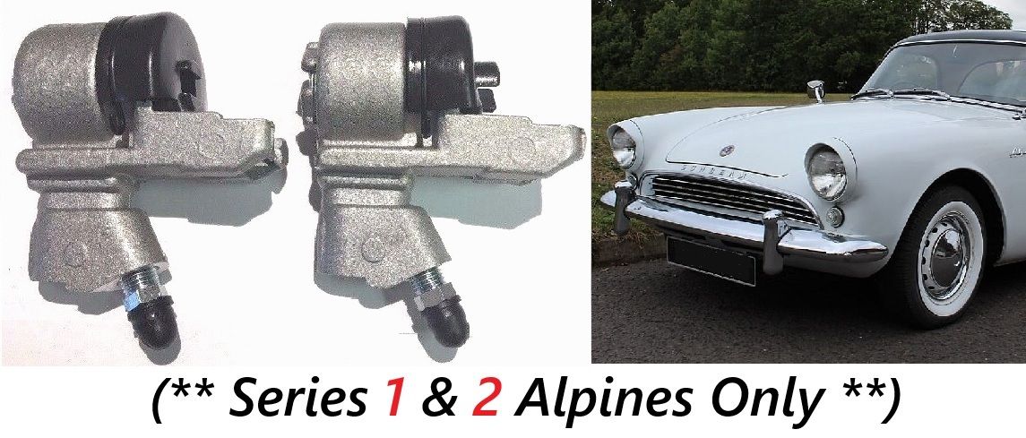 REAR BRAKE WHEEL CYLINDERS x2 (Sunbeam Alpine) (Ser.1 & 2) (1959- 62)