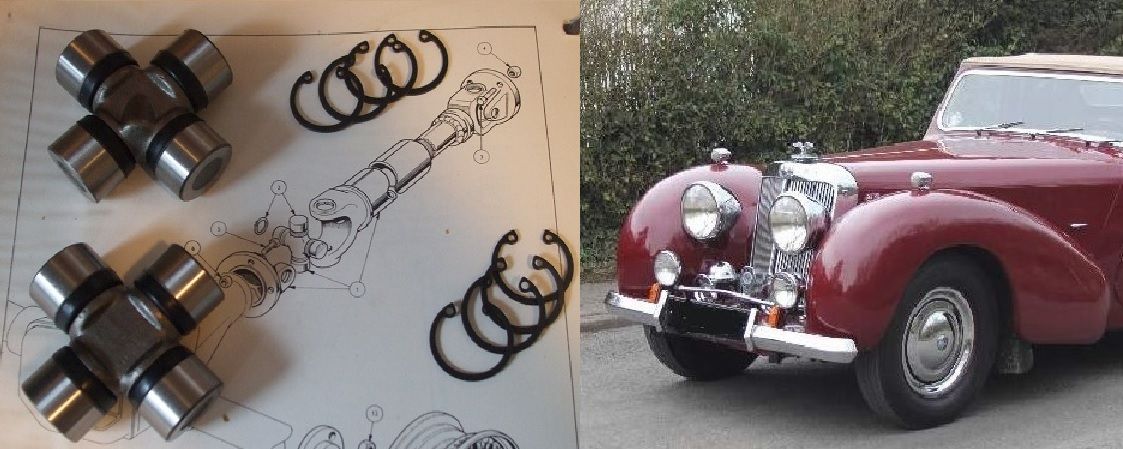 UNIVERSAL JOINTS x2 (Triumph Roadster 1800 & 2000) (1946- 49)