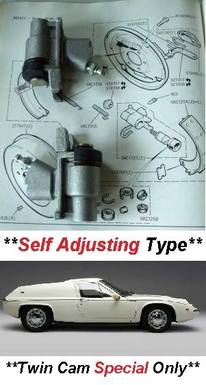 REAR BRAKE WHEEL CYLINDERS x2 (Lotus Europa) (Twin Cam Special) (1972- 75)  