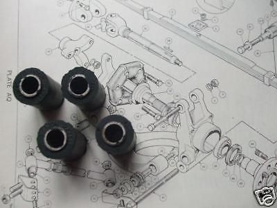 ROTOFLEX REAR RADIUS ARM BUSHES x4 (Triumph GT6) (** With Rotoflex **) 