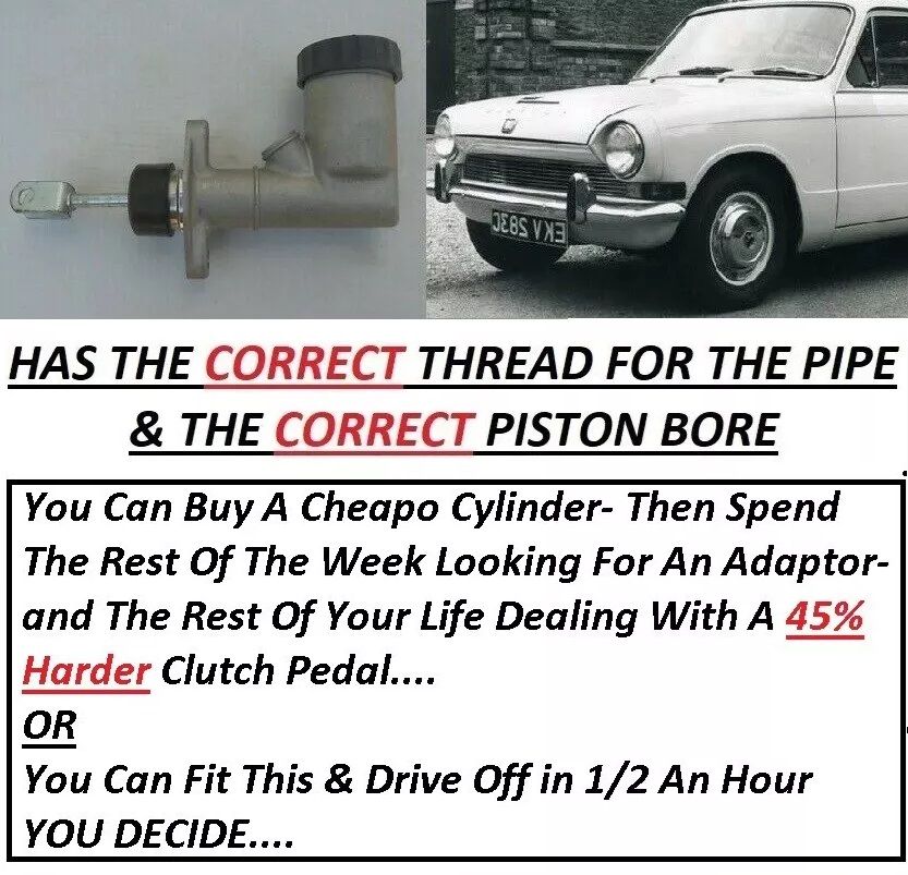 CLUTCH MASTER CYLINDER x1 (Triumph 1300FWD Saloon) (1965- 70)