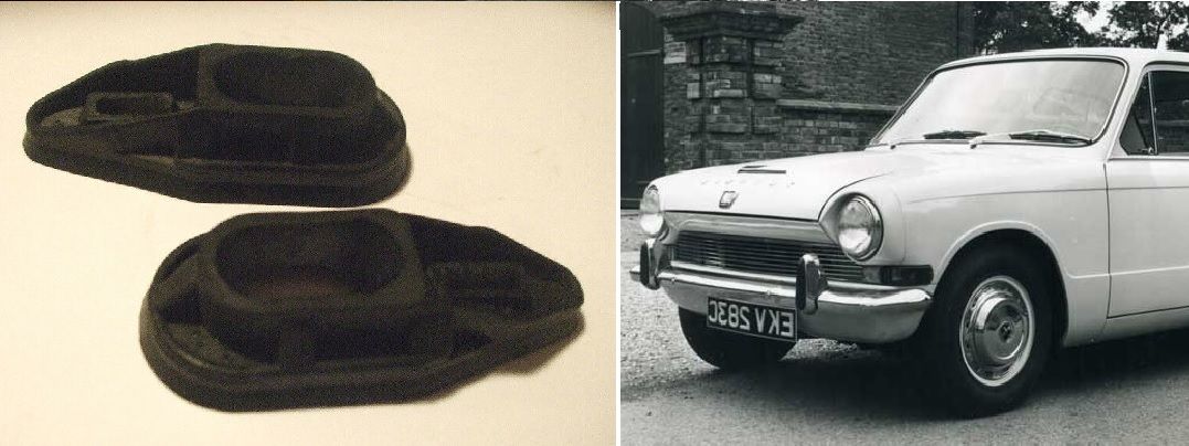 REAR WHEEL CYLINDER GAITERS x2 (Triumph 1300FWD Saloon) (1965- 70) 