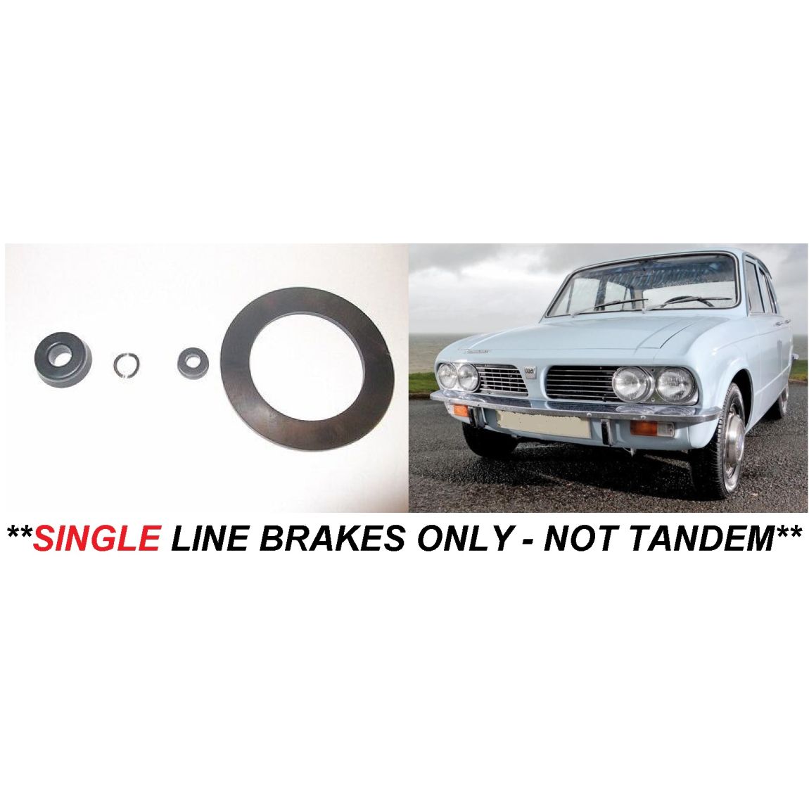 BRAKE MASTER CYLINDER REPAIR SEALS KIT (Triumph 1500 Saloon) (FWD & RWD) (1970- 76) 