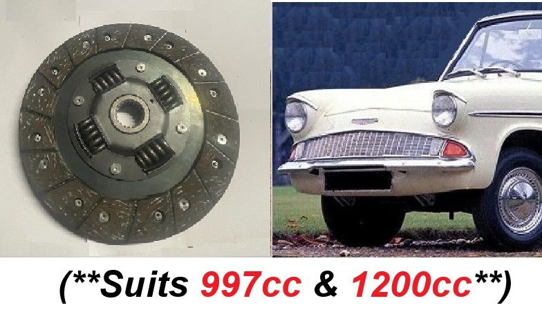 CLUTCH PLATE ONLY (Ford Anglia 105e, 123e) (1959- 68) 