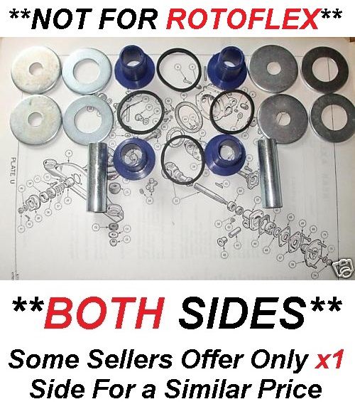 REAR TRUNNION FITTING KITS x2 (Triumph Herald & Vitesse) (**NON ROTOFLEX**) (1959- 71)