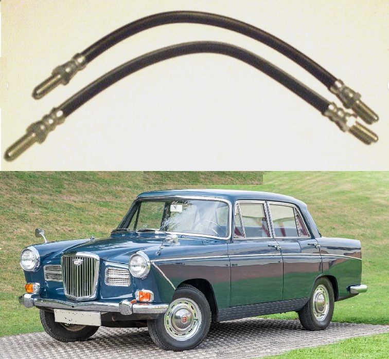FRONT BRAKE HOSES x2 (Wolseley 16/60 Saloon) (1961- 71)