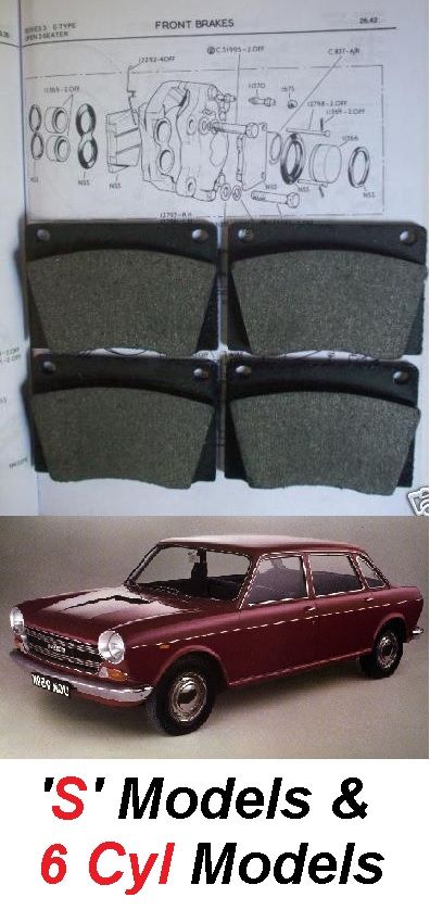 FRONT BRAKE PADS SET (Austin 1800 'S', 2200 & 3.0 Litre) (1968- 75) 