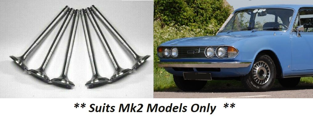 INLET VALVES x6 (Triumph 2000 / 2500 Saloon) (** Mk2 Only **) (**From 1968- 74**) 