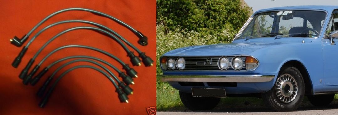 IGNITION HT LEADS SET (Triumph 2000 & 2.5 Saloon) (** Push In Leads **) (1963- 77) 