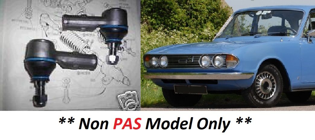TRACK ROD ENDS x2 (Triumph 2000 & 2.5 Saloon) (** Non PAS **) (1963- 77) 