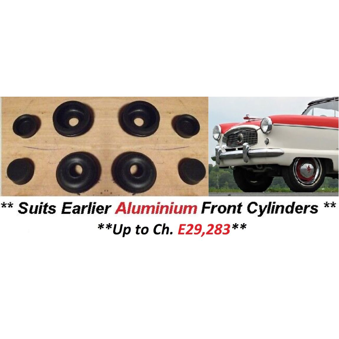 FRONT WHEEL CYLINDER SEALS REPAIR KITS (x4) (Austin Metropolitan) (**1952- 57 Only**) 