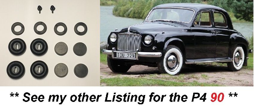 FRONT BRAKE WHEEL CYLINDERS REPAIR SEALS KIT x4 (Rover P4 60 & 75) (1949- 59)  