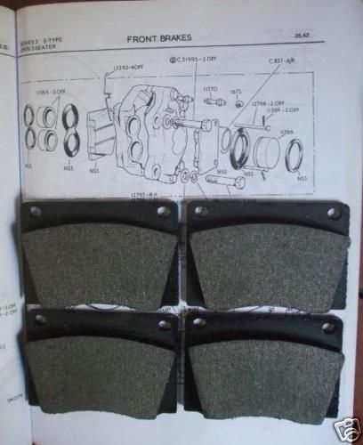 FRONT BRAKE PADS SET (Jaguar E Type) (Ser. 2 & 3) (**From 1968- 74**)