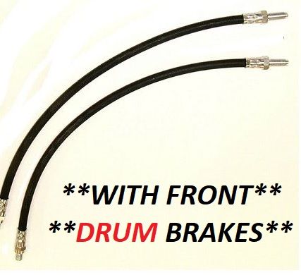 FRONT BRAKE HOSES x2 (Triumph Herald) (**FRONT DRUMS**) (1959- 67)