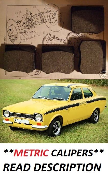 FRONT BRAKE PADS SET (Ford Escort Mk1) (Mexico, RS1600 & RS2000) (** From Mar 72- 75 **) 