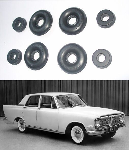 REAR BRAKE WHEEL CYLINDER REPAIR SEALS KITS x2 (Ford Zephyr Zodiac Mk3) (1962- 66)