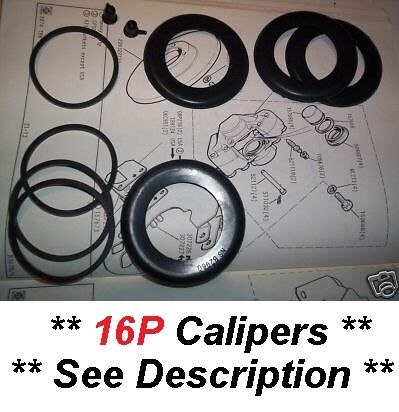 FRONT BRAKE CALIPER REPAIR SEALS KITS x2 (Ford Capri Mk1 1300GT, 1.6 & 2.0) (*16p Type **) (1968- 69 Only) 