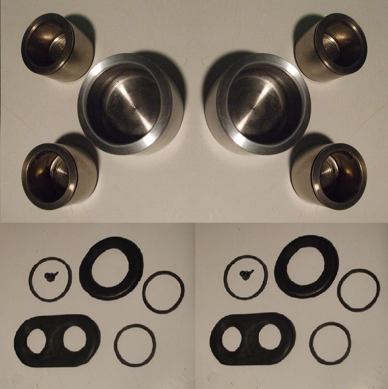 FRONT BRAKE CALIPER PISTONS & SEALS x6 (Fiat 1500L, 1500S, 1800B, 1800 & 2300) (Jul 1962- 69) 
