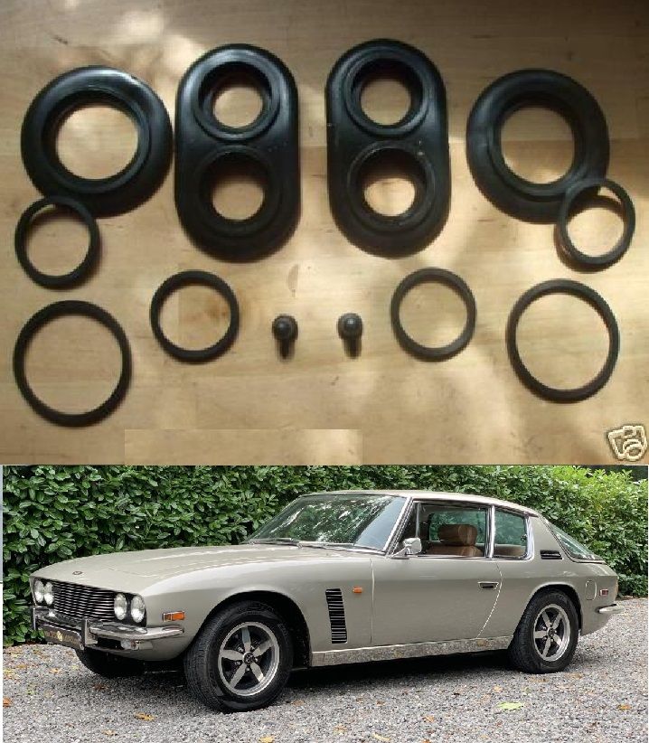 REAR BRAKE CALIPER REPAIR SEALS KITS x2 (Jensen Interceptor & FF) (Mk1 Late, Mk2 & Mk3) (**From Jun 68- 76**)