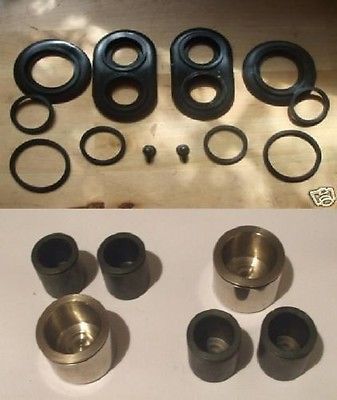 REAR BRAKE CALIPER PISTONS & SEALS x6 (Fiat 1500L 1500S 1600 1800 2300) (1961- 69) 