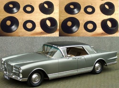 REAR BRAKE CALIPER SEALS REPAIR KITS x2 (Facel Excellence) (1961- 64) 