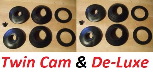 FRONT BRAKE CALIPER REPAIR SEALS KITS x2 (MGA) (**Twin Cam & De-Luxe**) (1959- 62)