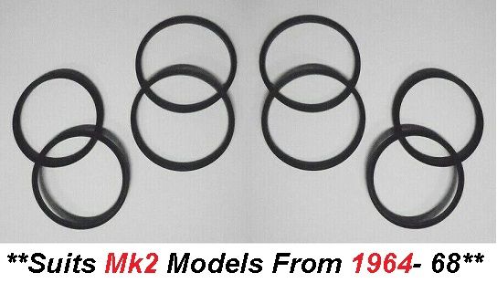 FRONT BRAKE CALIPER REPAIR SEALS KITS x2 (Austin A110 Westminster) (**Mk2 Only**) (**From 1964- 68**)  