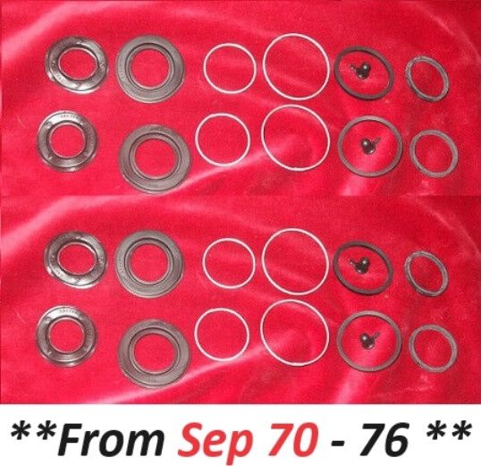 FRONT BRAKE CALIPER  REPAIR SEALS KITS x2 (Lancia Fulvia & Flavia) (** From Sep 70- 76**)