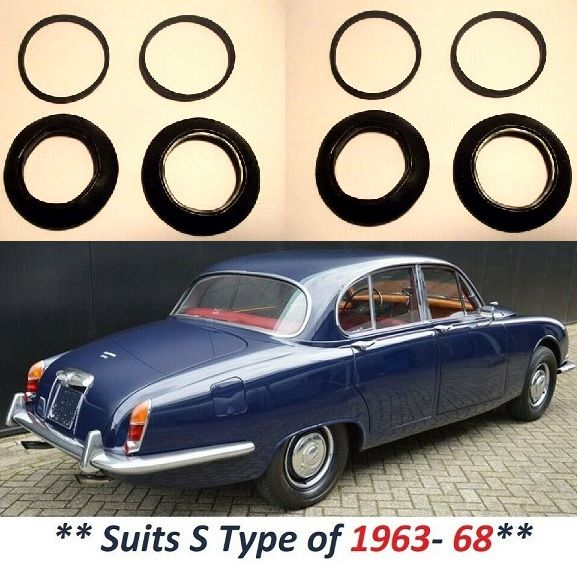 FRONT BRAKE CALIPER REPAIR SEALS KITS x2 (Jaguar S Type) (1963- 68)