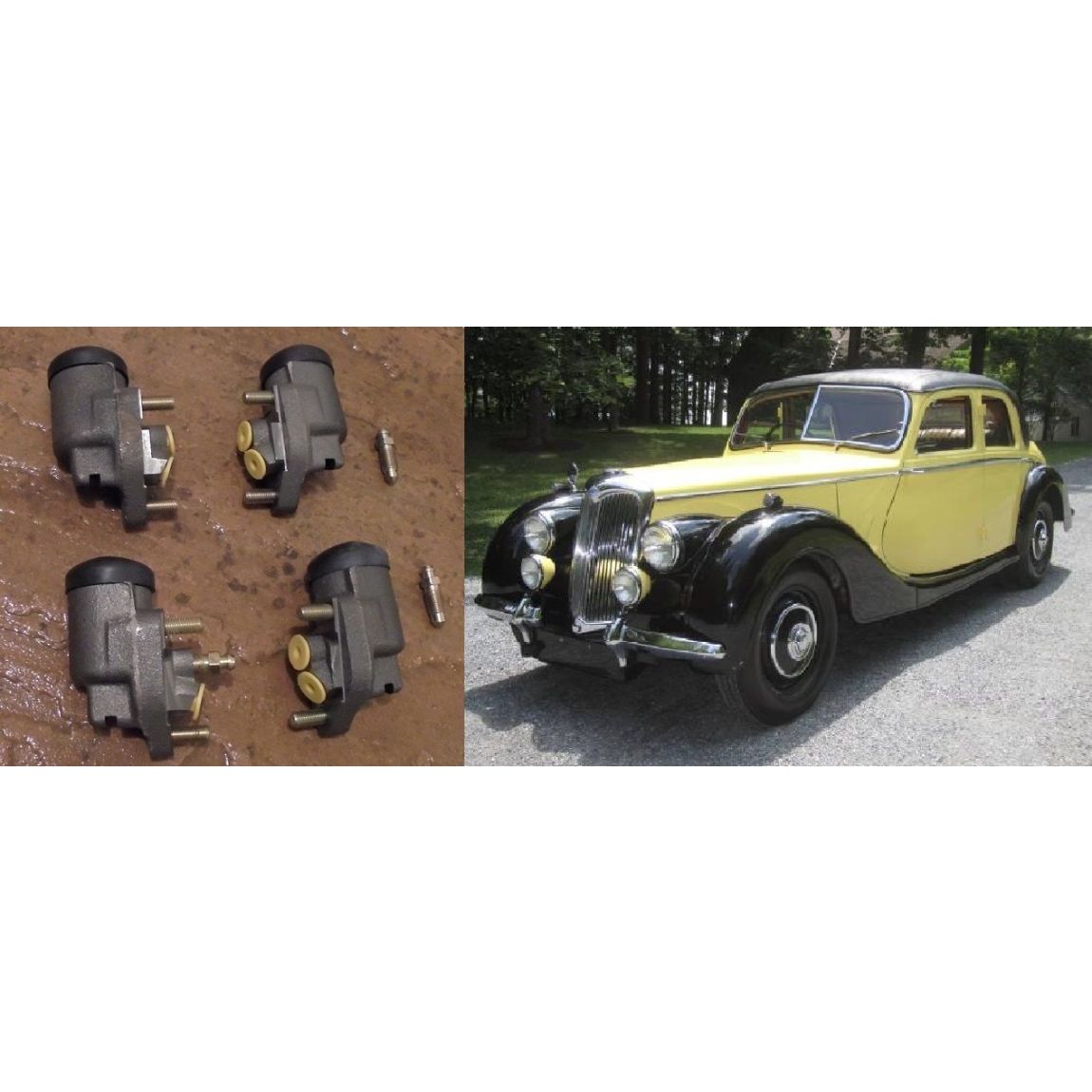 FRONT BRAKE WHEEL CYLINDERS x4 (Riley RMB 2-1/2 Litre) (** 1950- 52 **)
