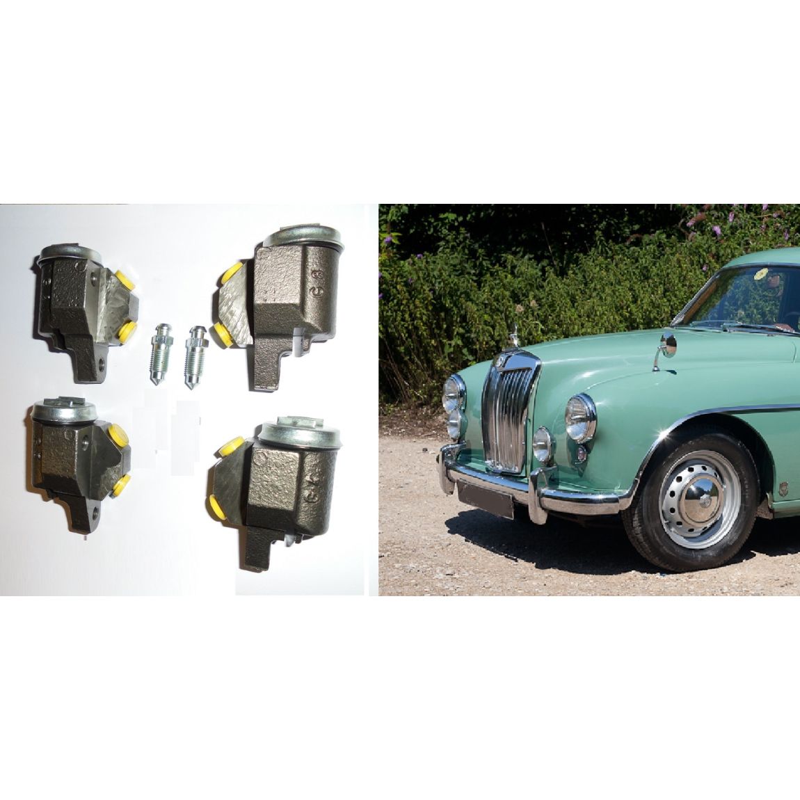 FRONT BRAKE WHEEL CYLINDERS x4 (MG Magnette ZA & ZB) (1953- 58) 