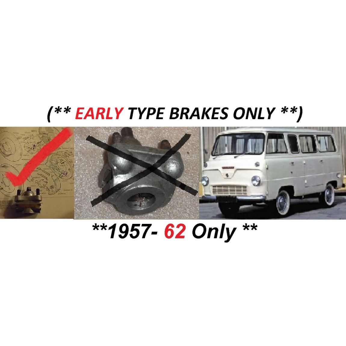 BRAKE ADJUSTER REAR x1 (Ford 400e Thames) (**1957- 62 Only**) (* EARLY TYPE *)