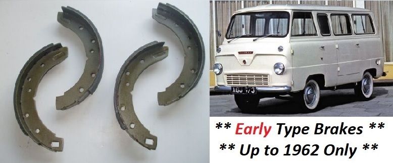 REAR BRAKE SHOES SET (Ford 400e) (Van & Pickup) (**Early Type Brakes**) (**1957- 62 Only**)