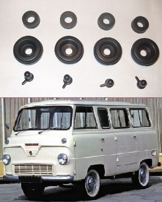 FRONT BRAKE WHEEL CYLINDER REPAIR SEALS KITS x4 (Ford 400e Thames) (Van & Pickup) (1957- 65)  