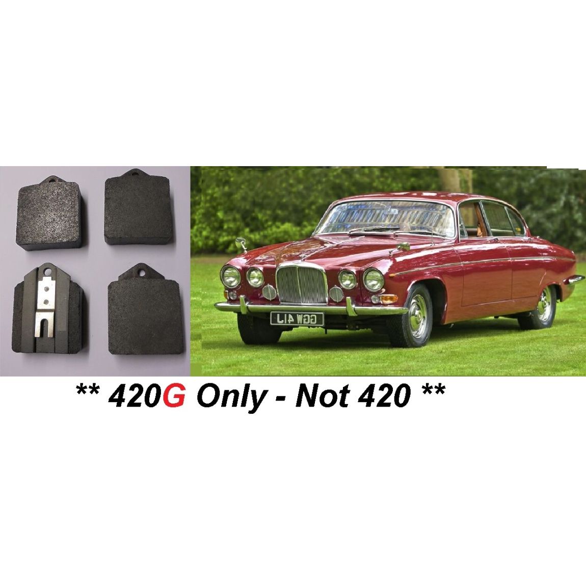 REAR BRAKE PADS SET (Jaguar 420G Saloon) (1966- 70) 