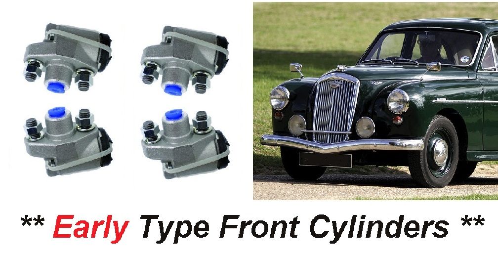 FRONT BRAKE WHEEL CYLINDERS x4 (Wolseley 4/44) (**Early Type**) (1953- Approx 55)
