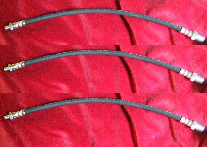FRONT & REAR BRAKE HOSES x3 (Wolseley 8) (Ser. E) (1945- 48) 