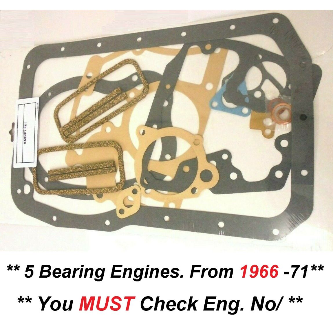 SUMP GASKET ENGINE SET (Austin A60 Cambridge) (From 1966- 71)