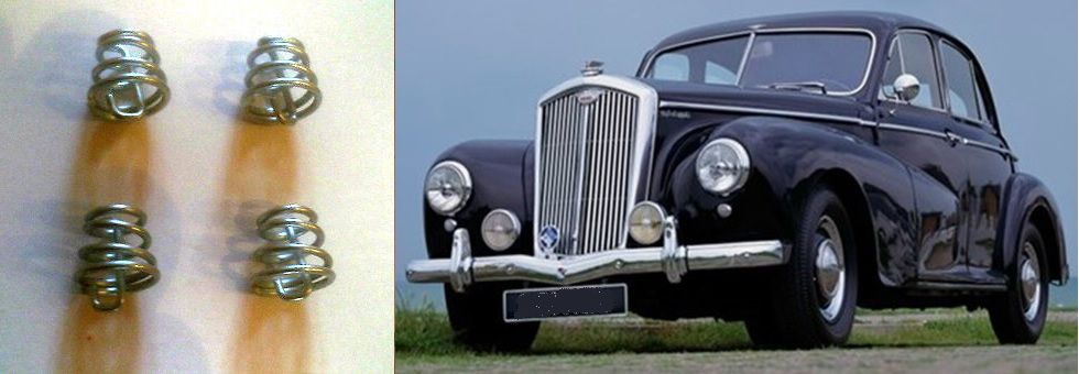 BRAKE SHOE FITTING BEEHIVE SPRINGS (Front or Rear) x4 (Wolseley 4/50) (1948- 53)