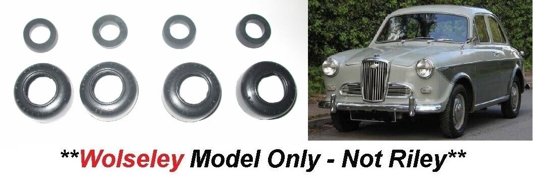 FRONT BRAKE WHEEL CYLINDER REPAIR SEALS KITS x4 (Wolseley 1500 Saloon) (1958- 65) 